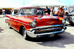 Modesto Auto Title Loans. Classic Red Car.