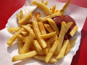 French fries and ketchup. Title Loans Express Anaheim can help you get a loan!